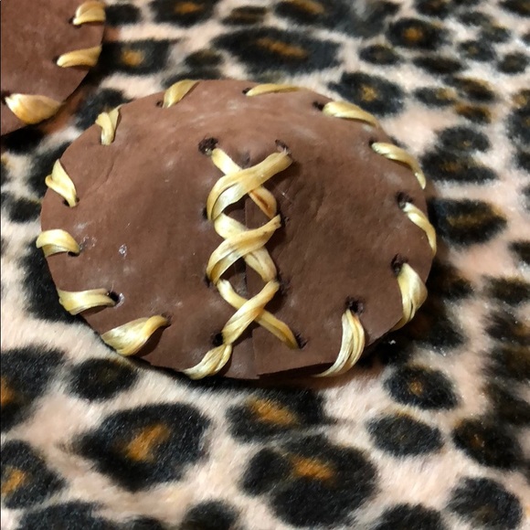 Cowgirl pasties nipple tassels burlesque leather - Picture 2 of 4